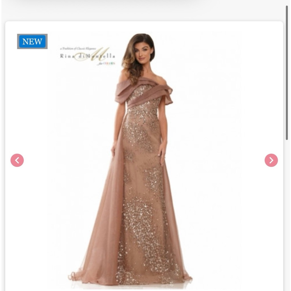 Mother of the Bride/Groom dress. Rina diMontella Elegant Gown Shimmering Accents